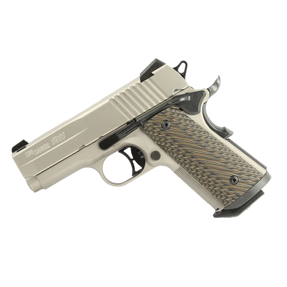 Sig Sauer 1911 Ultra Compact, Nitron Slide, Nickel - Top Gun Supply